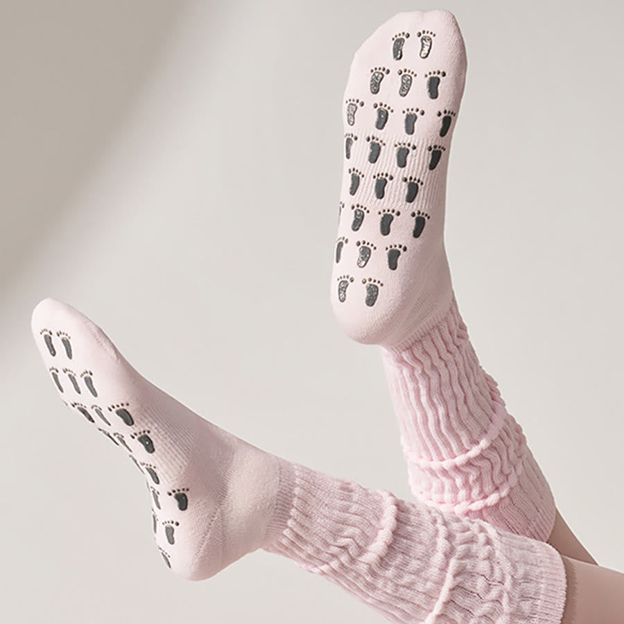 Olivenorma Full Palm Silicone Anti Slip Stable Body Posture Shock Absorption Breathable Elastic Non Skid Training Workout Women's Yoga Socks - image 5