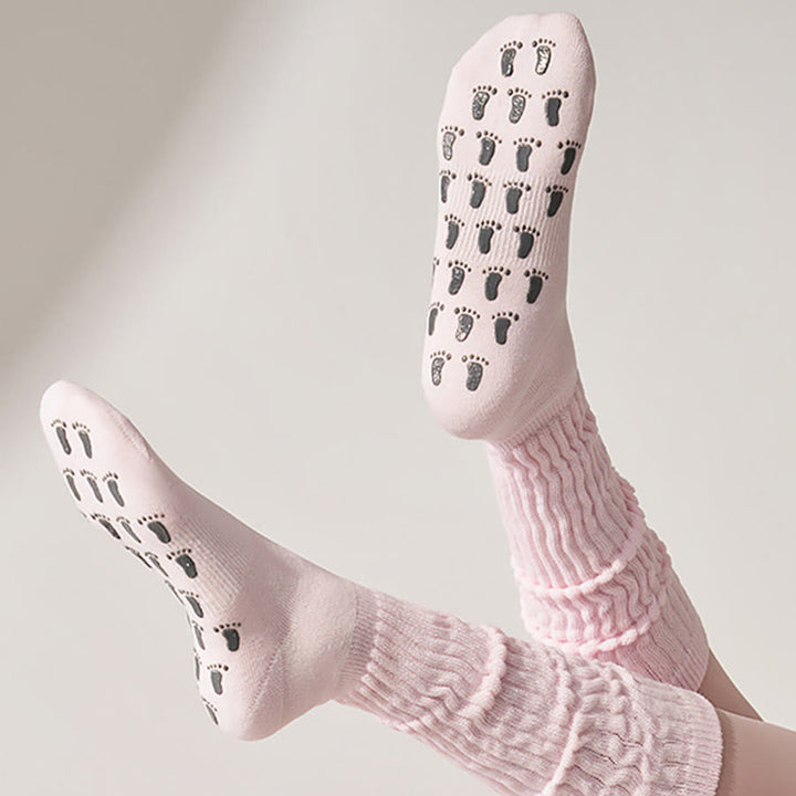 Olivenorma Full Palm Silicone Anti Slip Stable Body Posture Shock Absorption Breathable Elastic Non Skid Training Workout Women's Yoga Socks - image 5