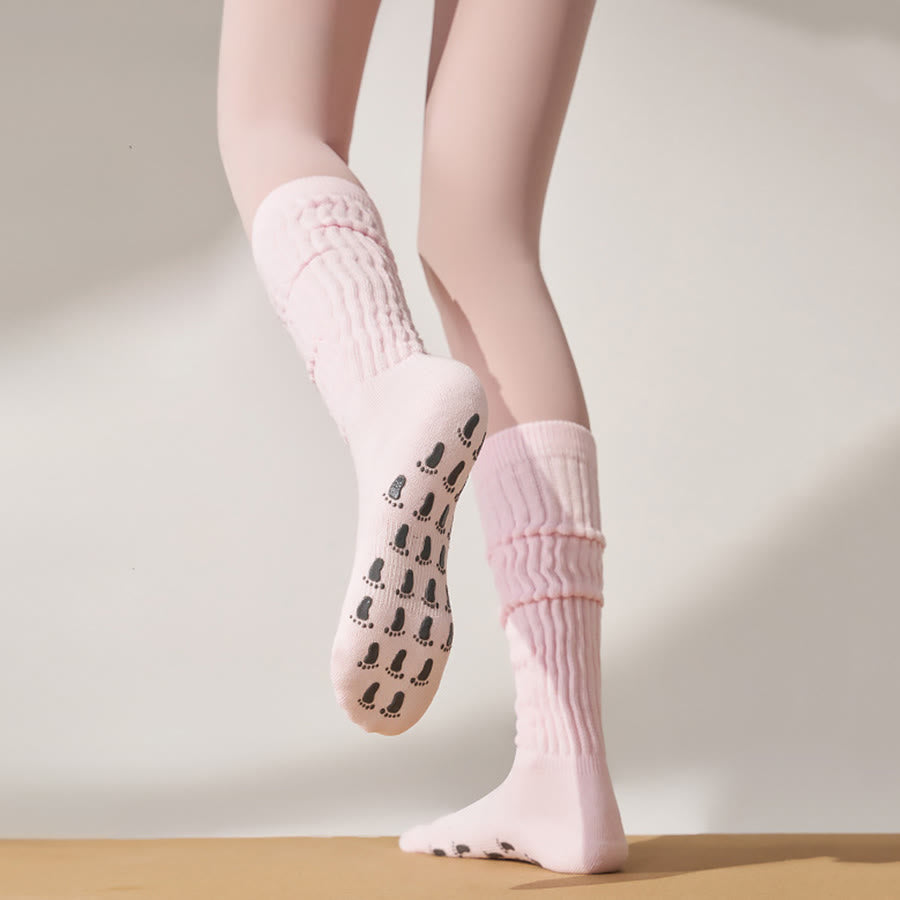 Olivenorma Full Palm Silicone Anti Slip Stable Body Posture Shock Absorption Breathable Elastic Non Skid Training Workout Women's Yoga Socks - image 2