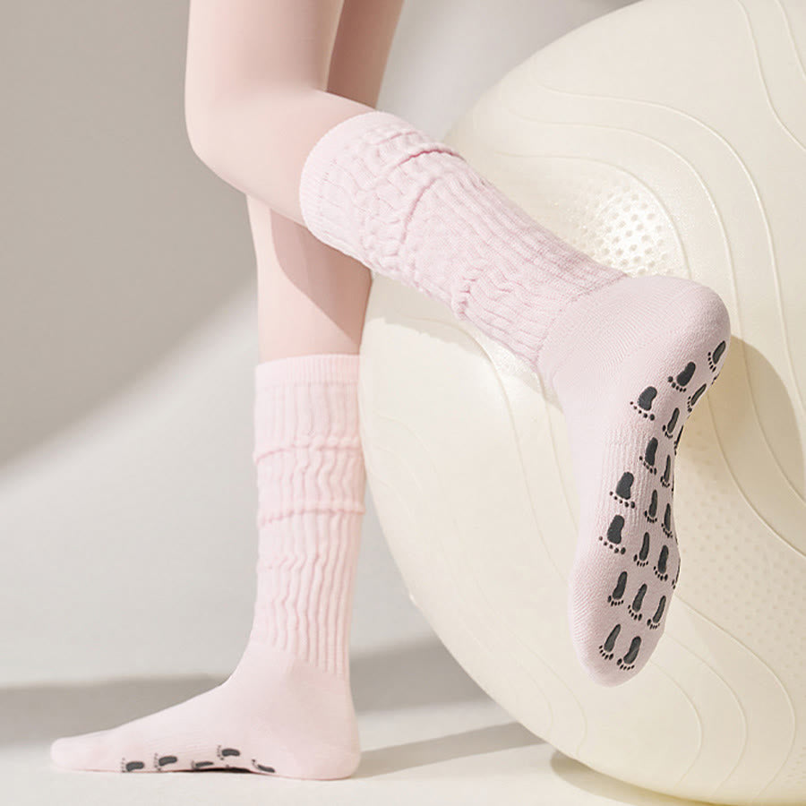 Olivenorma Full Palm Silicone Anti Slip Stable Body Posture Shock Absorption Breathable Elastic Non Skid Training Workout Women's Yoga Socks - image 4