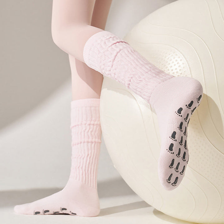 Olivenorma Full Palm Silicone Anti Slip Stable Body Posture Shock Absorption Breathable Elastic Non Skid Training Workout Women's Yoga Socks - image 4