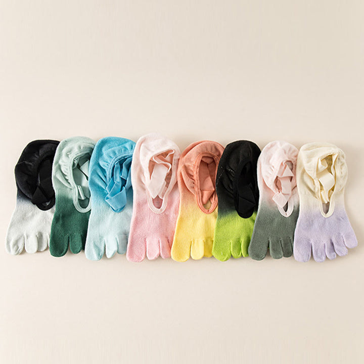 Olivenorma Separate Toe Design Full Palm Non Slip Shock Resistant Breathable Flexible Indoor Gym Women's Yoga Socks - image 3