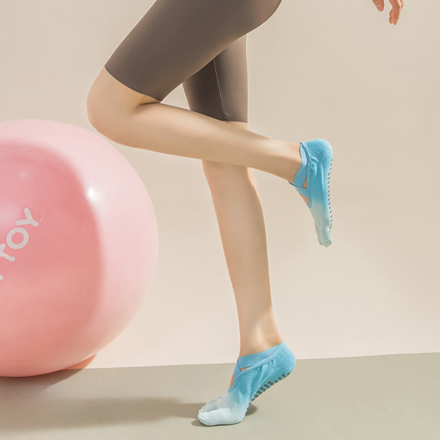 Olivenorma Separate Toe Design Full Palm Non Slip Shock Resistant Breathable Flexible Indoor Gym Women's Yoga Socks - image 8