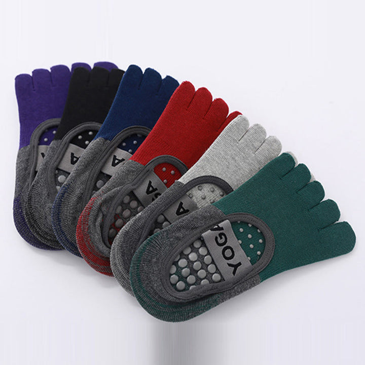 Olivenorma Premium Knitted Five-Finger Non Slip Silicone Sole Balance Support Anti-Skid Breathable Flexible Indoor Sport Workout Women's Yoga Socks - image 18