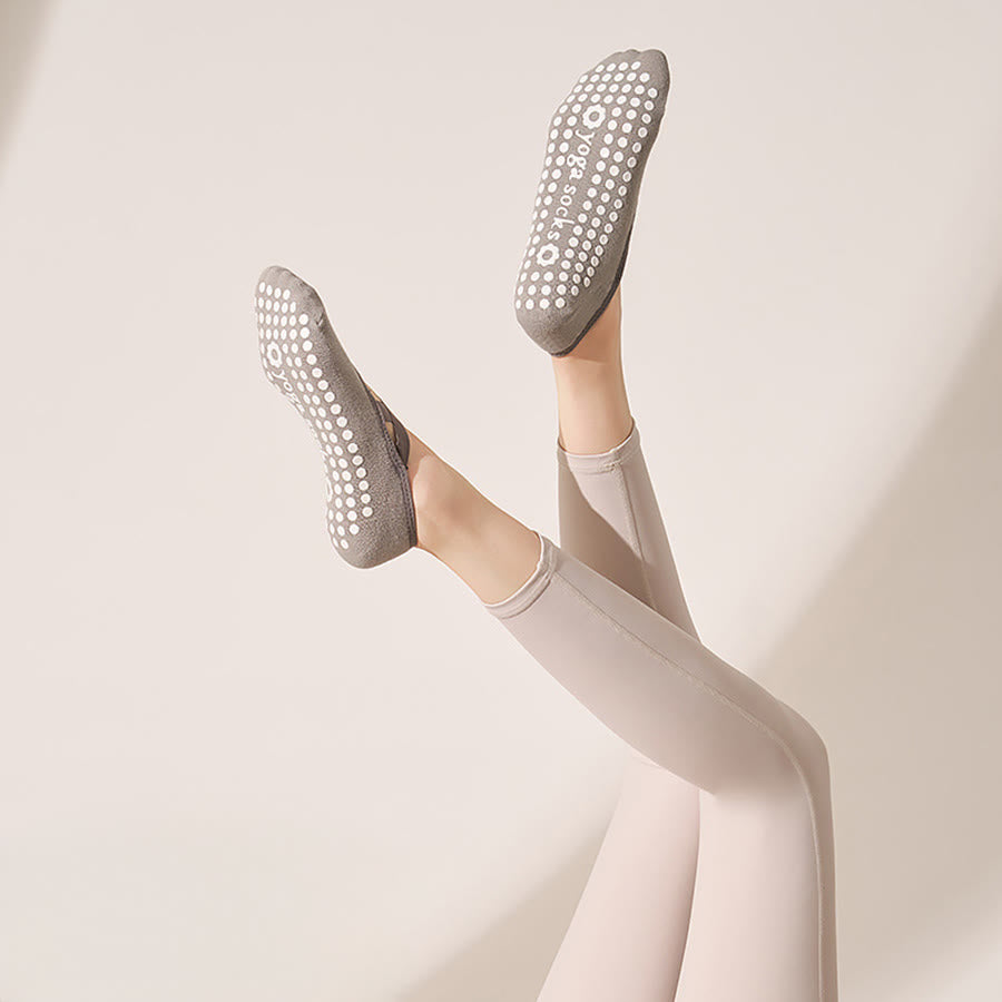 Olivenorma Skin Friendly Soft Knit All Palm Grip Non Slip Shock Resistant Multi Scene Training Women's Yoga Socks - Light Smoky Grey - 10Pairs - image 22