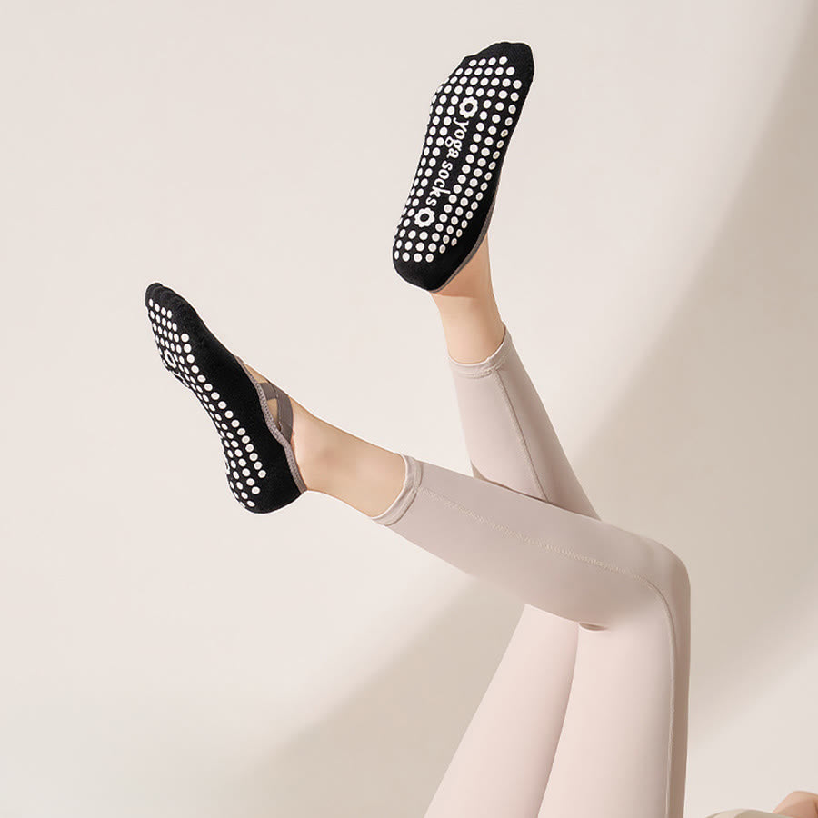 Olivenorma Skin Friendly Soft Knit All Palm Grip Non Slip Shock Resistant Multi Scene Training Women's Yoga Socks - Obsidian Black - 10Pairs - image 12