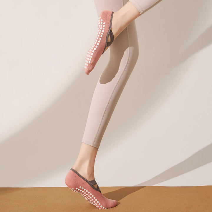 Olivenorma Skin Friendly Soft Knit All Palm Grip Non Slip Shock Resistant Multi Scene Training Women's Yoga Socks - image 11