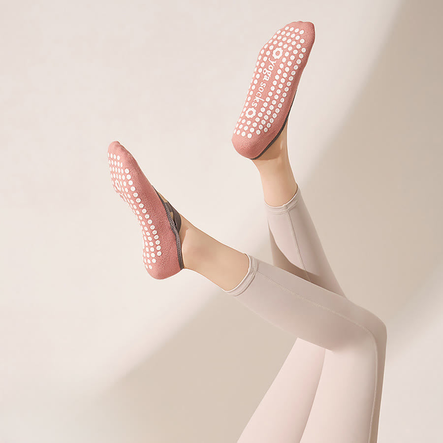 Olivenorma Skin Friendly Soft Knit All Palm Grip Non Slip Shock Resistant Multi Scene Training Women's Yoga Socks - Soft Peach Pink - 10Pairs - image 10