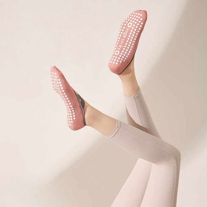 Olivenorma Skin Friendly Soft Knit All Palm Grip Non Slip Shock Resistant Multi Scene Training Women's Yoga Socks - Soft Peach Pink - 10Pairs - image 10