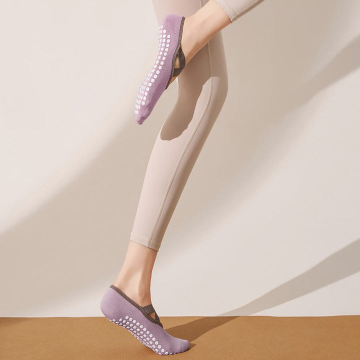 Olivenorma Skin Friendly Soft Knit All Palm Grip Non Slip Shock Resistant Multi Scene Training Women's Yoga Socks - image 2