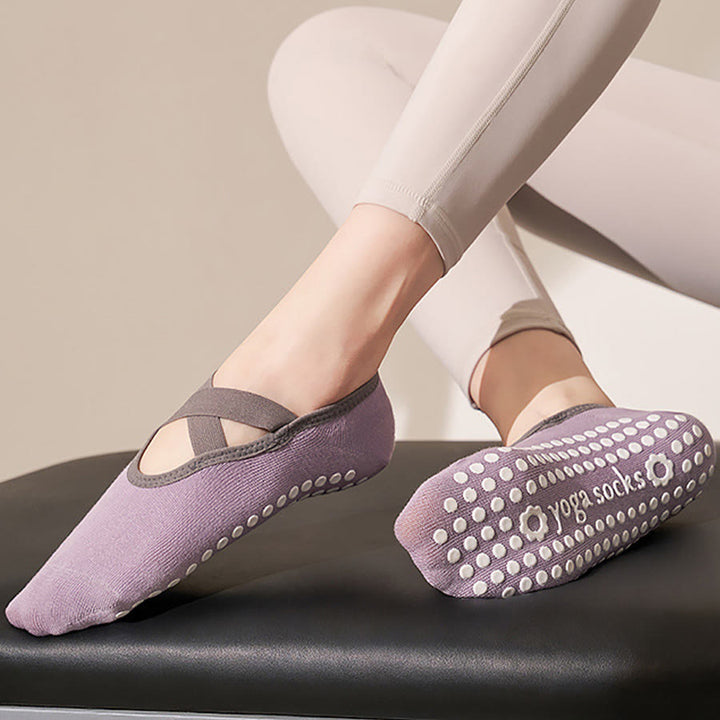 Olivenorma Skin Friendly Soft Knit All Palm Grip Non Slip Shock Resistant Multi Scene Training Women's Yoga Socks - image 6