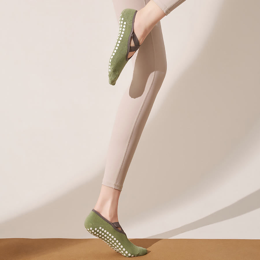 Olivenorma Skin Friendly Soft Knit All Palm Grip Non Slip Shock Resistant Multi Scene Training Women's Yoga Socks - image 21