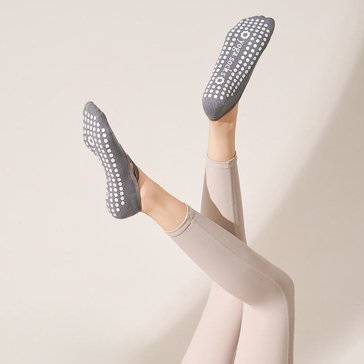 Olivenorma Skin Friendly Soft Knit All Palm Grip Non Slip Shock Resistant Multi Scene Training Women's Yoga Socks - Misty Grey-Blue - 10Pairs - image 14