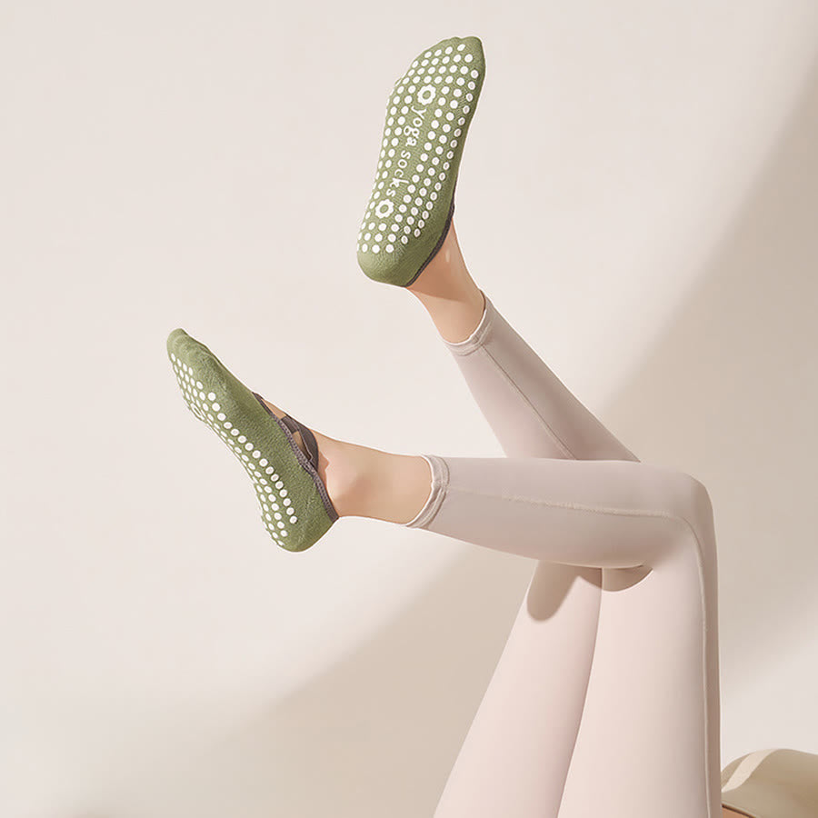 Olivenorma Skin Friendly Soft Knit All Palm Grip Non Slip Shock Resistant Multi Scene Training Women's Yoga Socks - Mint Green - 10Pairs - image 20