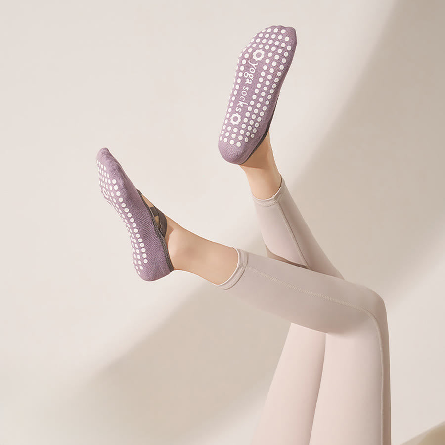 Olivenorma Skin Friendly Soft Knit All Palm Grip Non Slip Shock Resistant Multi Scene Training Women's Yoga Socks - Lavender Purple - 10Pairs - image 1