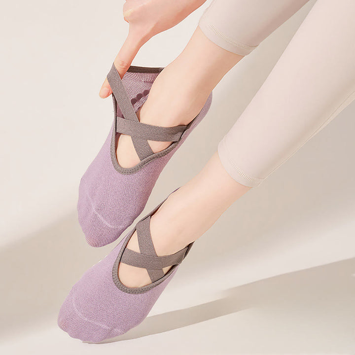 Olivenorma Skin Friendly Soft Knit All Palm Grip Non Slip Shock Resistant Multi Scene Training Women's Yoga Socks - image 3