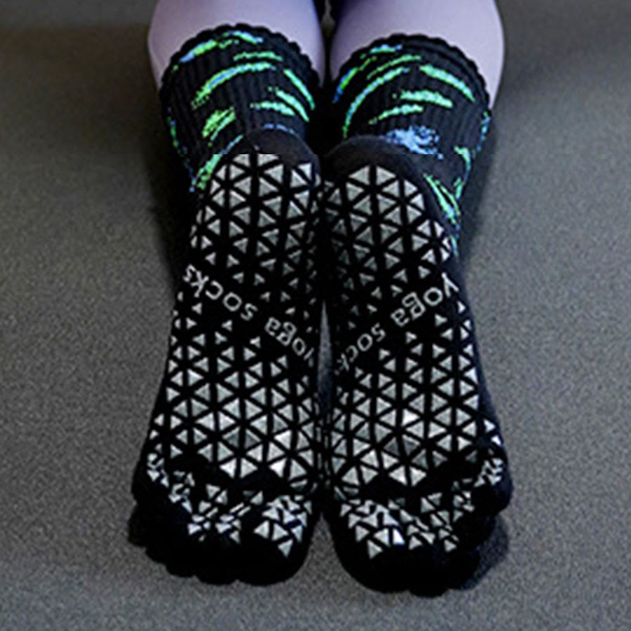 Olivenorma High Elastic Mid Tube Non Slip Silicone Dot Pressure Relief All Day Comfort Indoor Gym Women's Yoga Socks - image 11