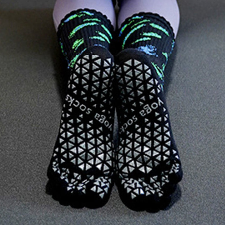 Olivenorma High Elastic Mid Tube Non Slip Silicone Dot Pressure Relief All Day Comfort Indoor Gym Women's Yoga Socks - image 11