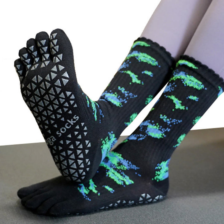 Olivenorma High Elastic Mid Tube Non Slip Silicone Dot Pressure Relief All Day Comfort Indoor Gym Women's Yoga Socks - image 15