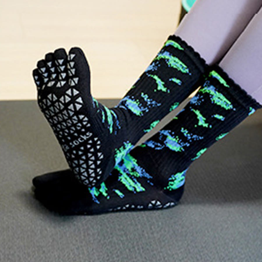 Olivenorma High Elastic Mid Tube Non Slip Silicone Dot Pressure Relief All Day Comfort Indoor Gym Women's Yoga Socks - image 14