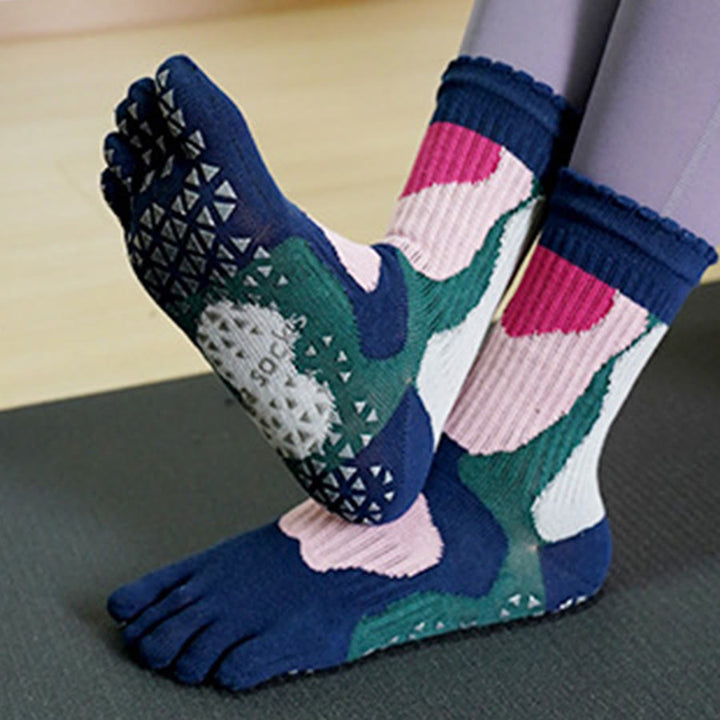 Olivenorma High Elastic Mid Tube Non Slip Silicone Dot Pressure Relief All Day Comfort Indoor Gym Women's Yoga Socks - image 0