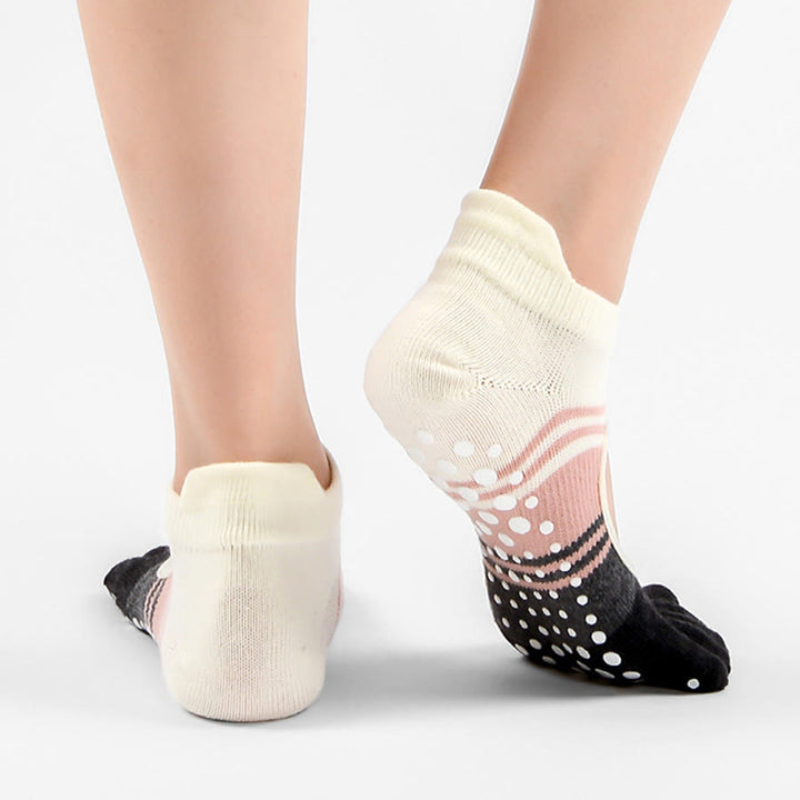 Olivenorma Five Toe Dual Design Non Slip Silicone Grip Shock Resistant Snug Fit Multi Purpose Indoor Gym Women's Yoga Socks - image 14