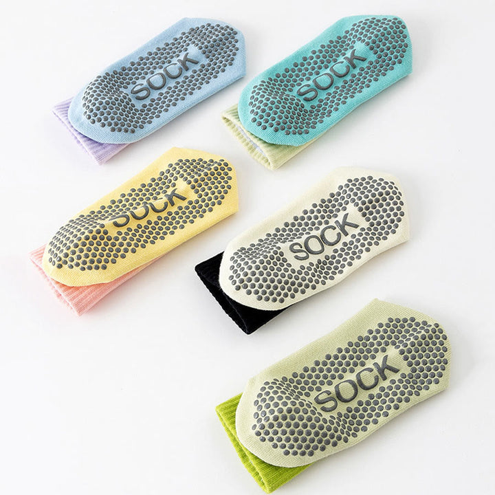 Olivenorma Mid Calf High Elasticity Non Slip Silicone Dot Shock Resistant Balance Support Women's Yoga Socks - image 7