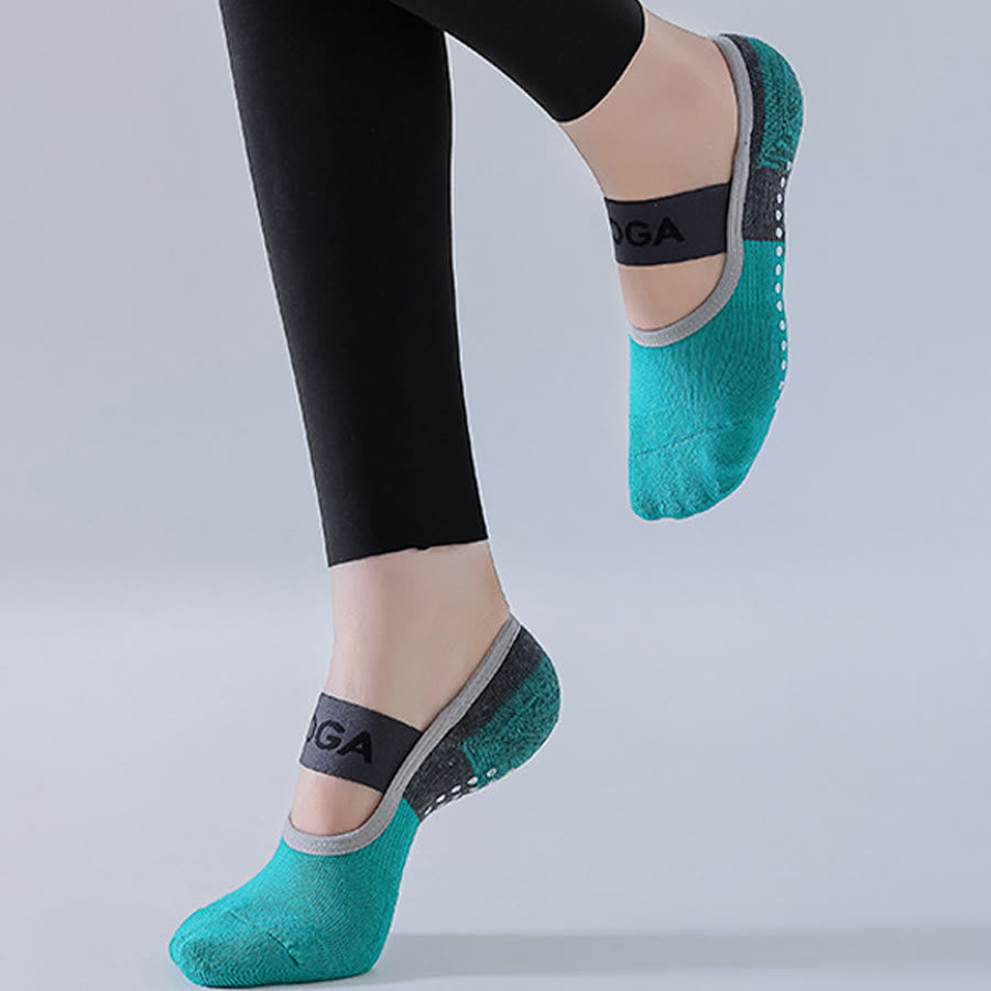 Olivenorma Hidden Liner Yoga Socks Full Foot Anti Slip Grips Shock Absorption Cotton Soft Breathable Workout Women's Yoga Socks - image 5