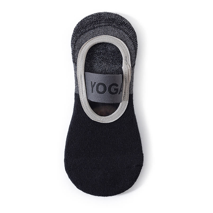 Olivenorma Hidden Liner Yoga Socks Full Foot Anti Slip Grips Shock Absorption Cotton Soft Breathable Workout Women's Yoga Socks - Ink Black - 10Pairs - image 8