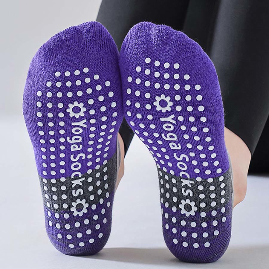 Olivenorma Hidden Liner Yoga Socks Full Foot Anti Slip Grips Shock Absorption Cotton Soft Breathable Workout Women's Yoga Socks - image 3