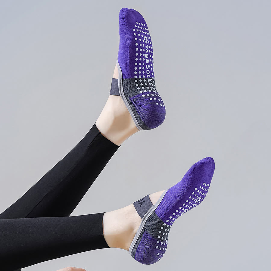 Olivenorma Hidden Liner Yoga Socks Full Foot Anti Slip Grips Shock Absorption Cotton Soft Breathable Workout Women's Yoga Socks - image 2