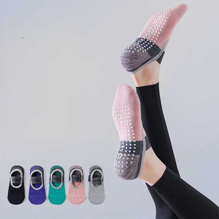 Olivenorma Hidden Liner Yoga Socks Full Foot Anti Slip Grips Shock Absorption Cotton Soft Breathable Workout Women's Yoga Socks - image 13