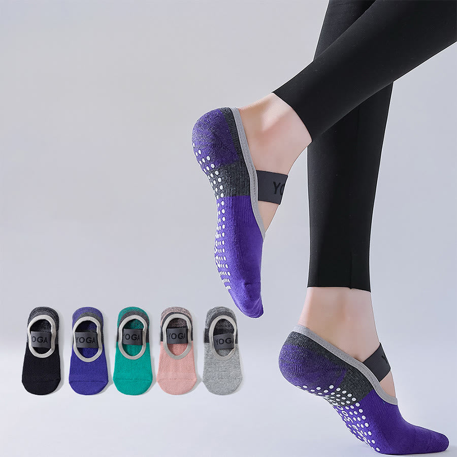 Olivenorma Hidden Liner Yoga Socks Full Foot Anti Slip Grips Shock Absorption Cotton Soft Breathable Workout Women's Yoga Socks - image 0