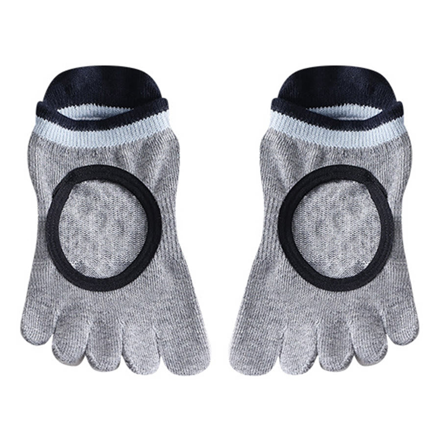 Olivenorma Full Foot Silicone Grips Silent Anti Skid Stable Posture Pressure Relief Breathable Training Women's Yoga Socks - Gray - 10Pairs - image 12