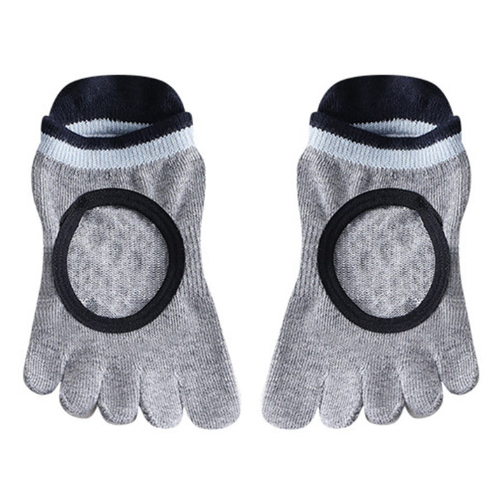 Olivenorma Full Foot Silicone Grips Silent Anti Skid Stable Posture Pressure Relief Breathable Training Women's Yoga Socks - Gray - 10Pairs - image 12