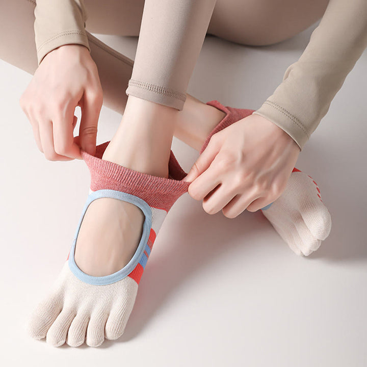 Olivenorma Full Foot Silicone Grips Silent Anti Skid Stable Posture Pressure Relief Breathable Training Women's Yoga Socks - image 3