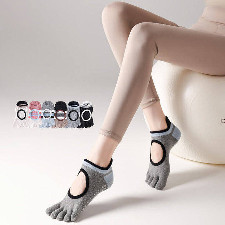 Olivenorma Full Foot Silicone Grips Silent Anti Skid Stable Posture Pressure Relief Breathable Training Women's Yoga Socks - image 15