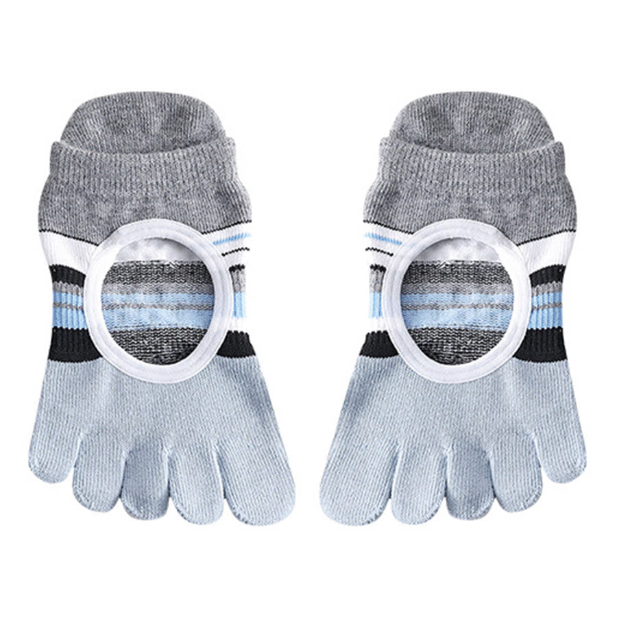 Olivenorma Full Foot Silicone Grips Silent Anti Skid Stable Posture Pressure Relief Breathable Training Women's Yoga Socks - Blue - 10Pairs - image 4