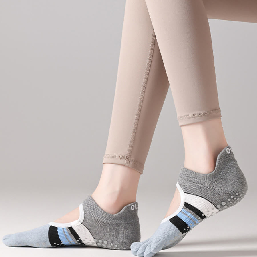 Olivenorma Full Foot Silicone Grips Silent Anti Skid Stable Posture Pressure Relief Breathable Training Women's Yoga Socks - image 7