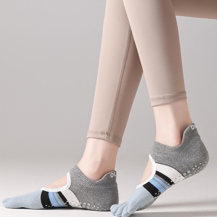 Olivenorma Full Foot Silicone Grips Silent Anti Skid Stable Posture Pressure Relief Breathable Training Women's Yoga Socks - image 7