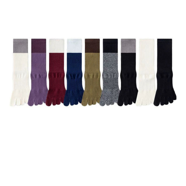 Olivenorma High Elastic Mid Calf Yoga Socks Full Sole Silicone Non Slip Shock Cushion Silent Sports Fitness Women's Yoga Socks - image 20