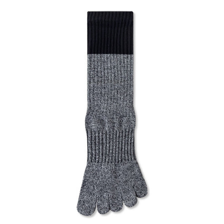 Olivenorma High Elastic Mid Calf Yoga Socks Full Sole Silicone Non Slip Shock Cushion Silent Sports Fitness Women's Yoga Socks - Heather Gray - 10Pairs - image 15