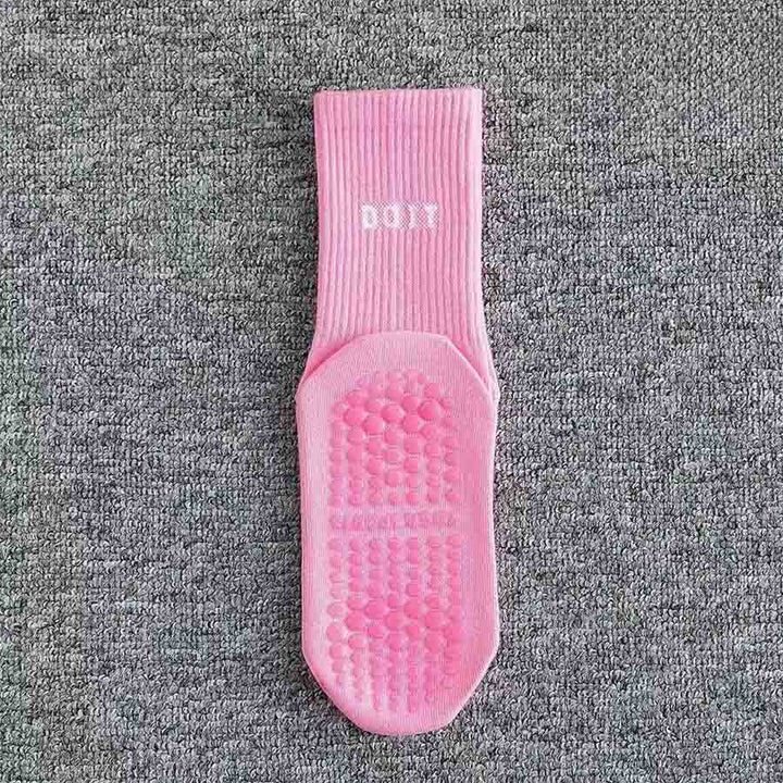 Olivenorma Mid Tube Elastic Knit Full Coverage Non Slip Silicone Balance Support Multi Scene Sport Women's Yoga Socks - Pink - 10Pairs - image 14