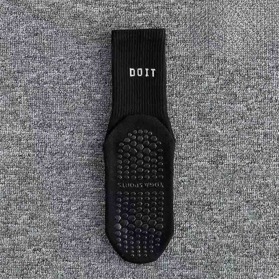 Olivenorma Mid Tube Elastic Knit Full Coverage Non Slip Silicone Balance Support Multi Scene Sport Women's Yoga Socks - Black - 10Pairs - image 1