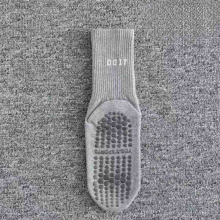 Olivenorma Mid Tube Elastic Knit Full Coverage Non Slip Silicone Balance Support Multi Scene Sport Women's Yoga Socks - Gray - 10Pairs - image 10