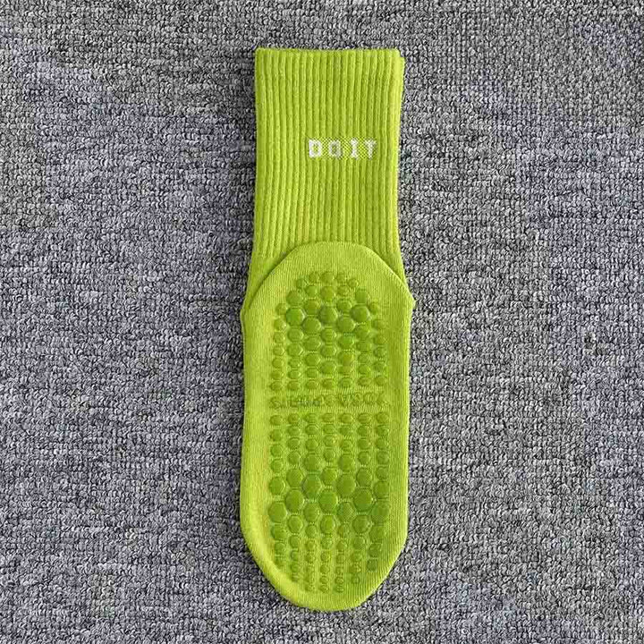 Olivenorma Mid Tube Elastic Knit Full Coverage Non Slip Silicone Balance Support Multi Scene Sport Women's Yoga Socks - Yellow-Green - 10Pairs - image 16