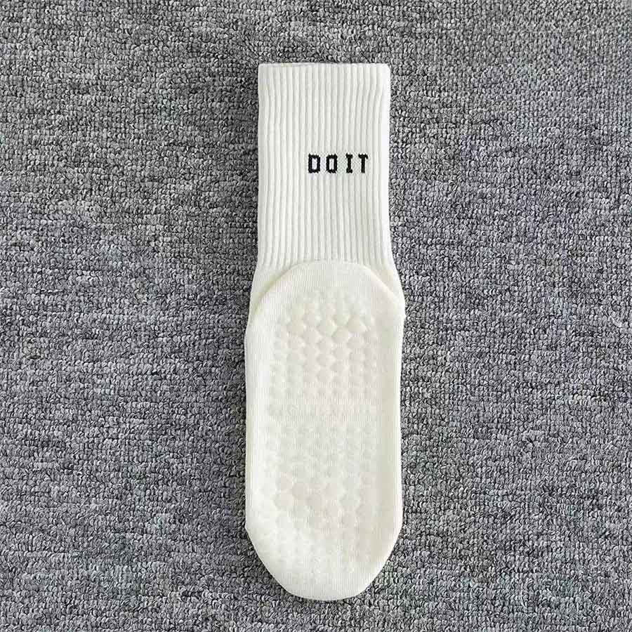 Olivenorma Mid Tube Elastic Knit Full Coverage Non Slip Silicone Balance Support Multi Scene Sport Women's Yoga Socks - White - 10Pairs - image 9