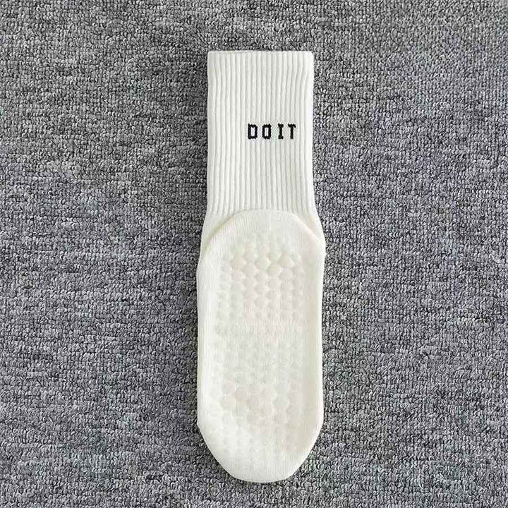 Olivenorma Mid Tube Elastic Knit Full Coverage Non Slip Silicone Balance Support Multi Scene Sport Women's Yoga Socks - White - 10Pairs - image 9