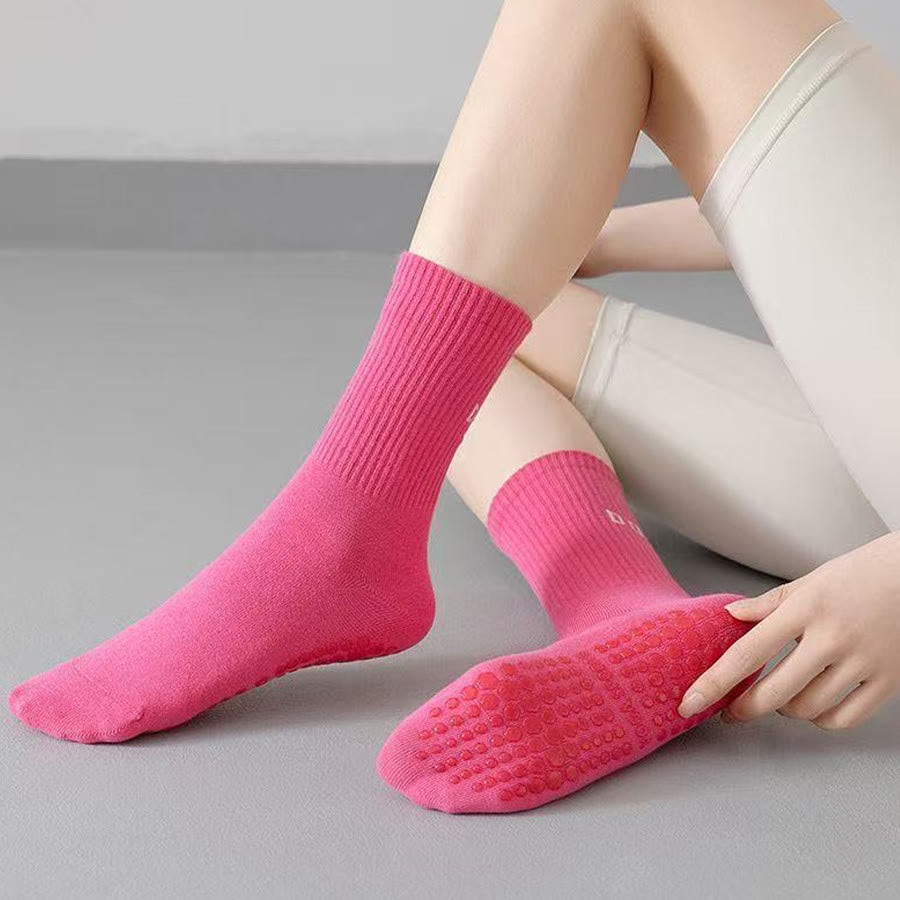 Olivenorma Mid Tube Elastic Knit Full Coverage Non Slip Silicone Balance Support Multi Scene Sport Women's Yoga Socks - image 13