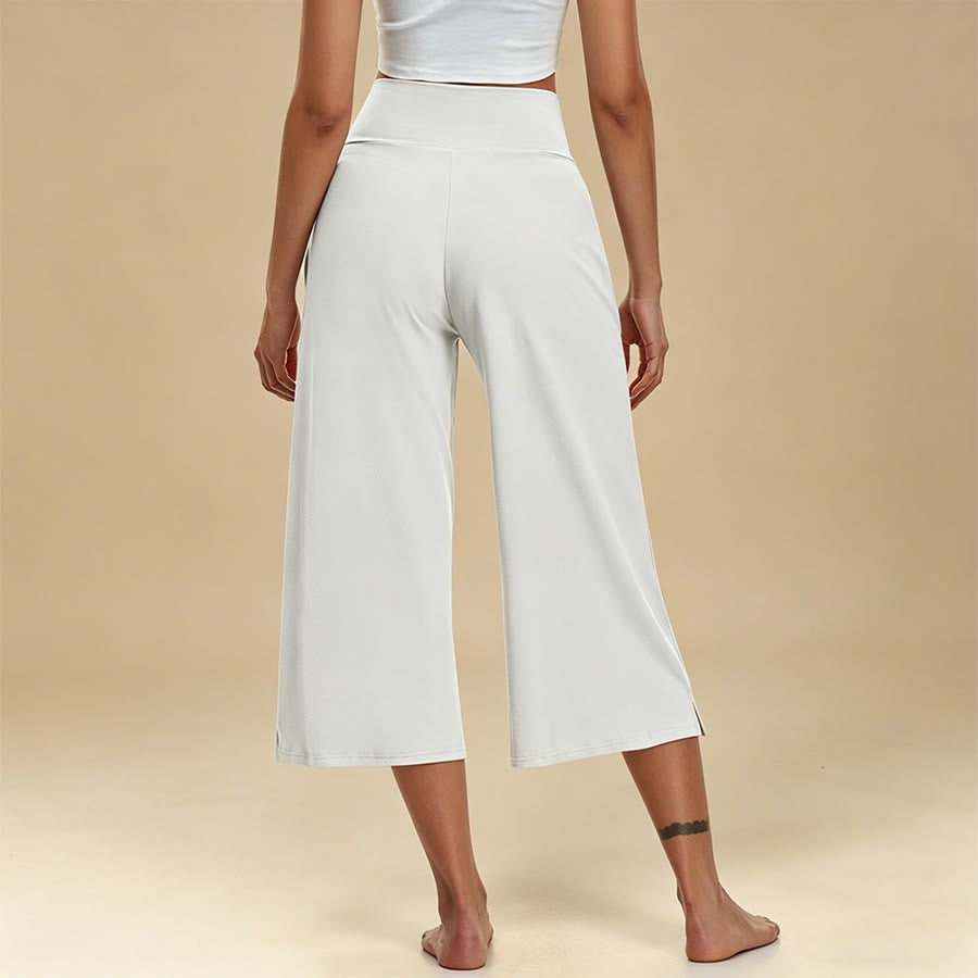 Olivenorma Crossover High Waist Cropped Wide Leg With Pockets Yoga Fitness Women's Pants - image 2